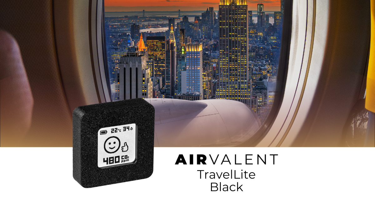 AIRVALENT TravelLite Black air quality monitor: Your Ultimate Travel Gadget