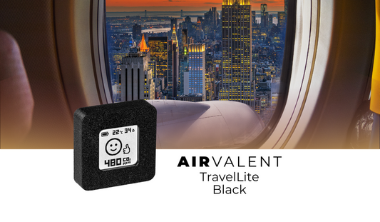 AIRVALENT TravelLite Black air quality monitor: Your Ultimate Travel Gadget